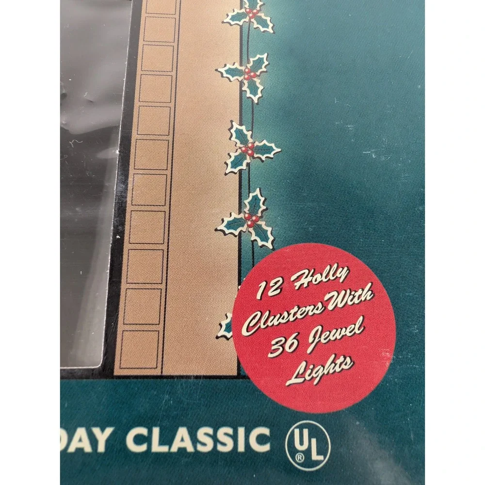 2x Restoration Hardware Marjorie's Vintage Holly Lights Red Berry Christmas 12ct